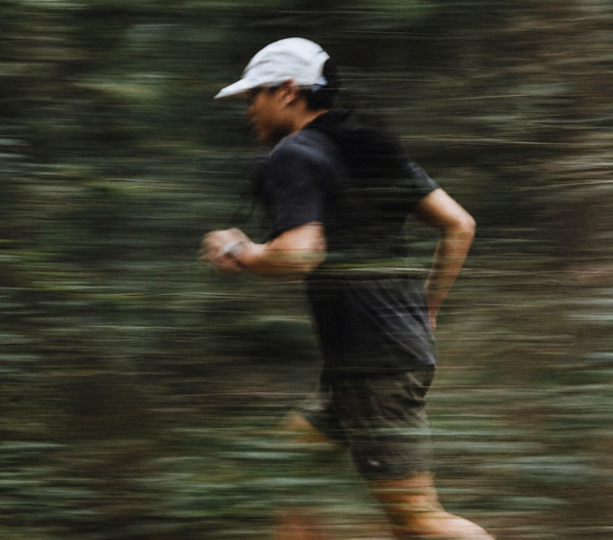 Runner in motion