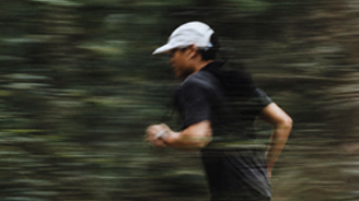 Runner with a map